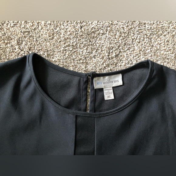 ICO Uniforms Top Blouse size XL  Trim Front Decor Workwear Classic Career - Picture 6 of 11